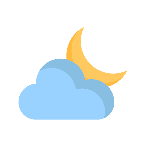 Cloudy night cloud stars night icon