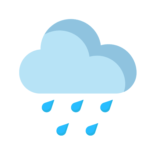 Rain drops nature raining cloud icon