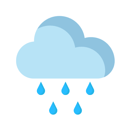 Raining raining water drop cloud icon