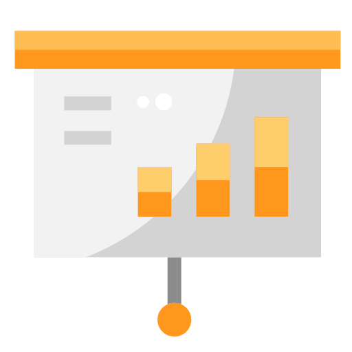 Presentation bar chart presentation report icon Presentation bar chart presentation report icon