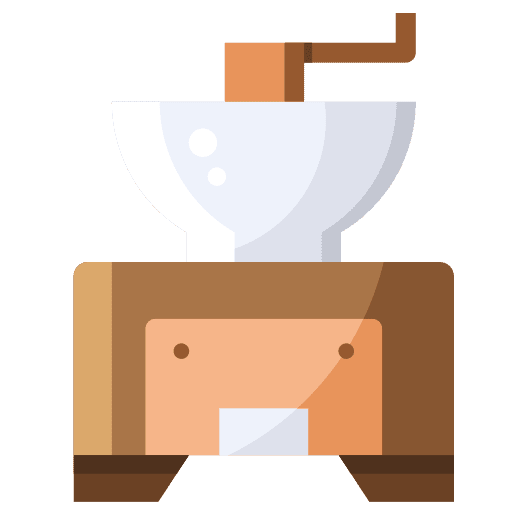 Coffee grinder equipment food and restaurant appliance icon
