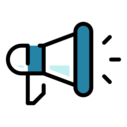 Announcement promotion advertisement bullhorn icon