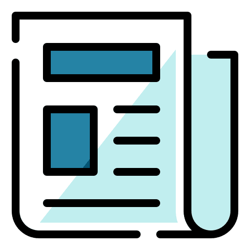 Newspaper journal news report communications icon Newspaper journal news report communications icon