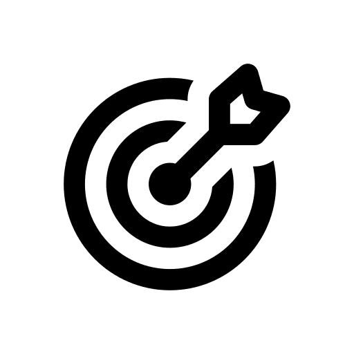 Target objective seo dart board icon