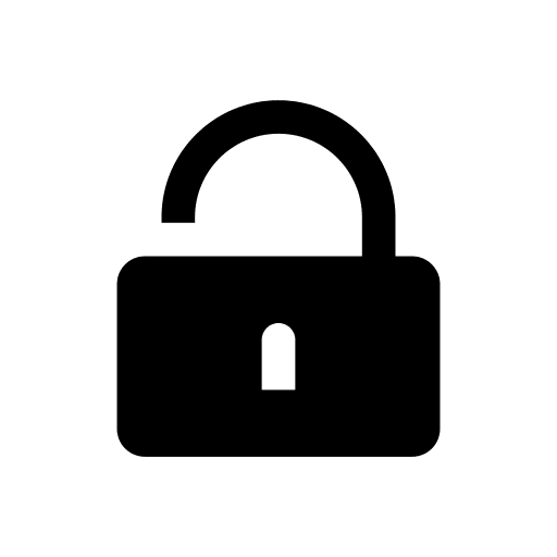 Unlock unlock unlocked password icon