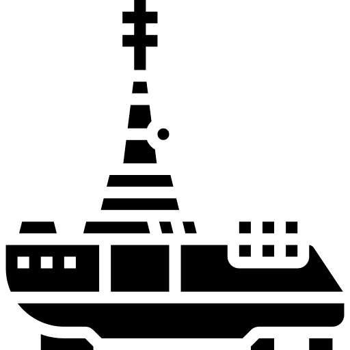 Barge industrial boat shipping and delivery icon