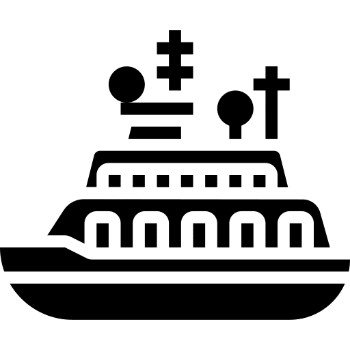 Cruise vessel passenger transportation icon