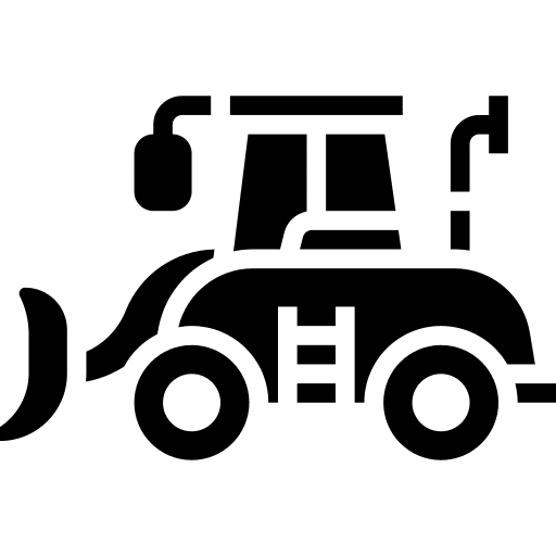 Excavator industry transportation heavy vehicle icon