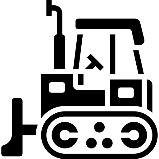 Bulldozer machine vehicle transportation icon Bulldozer machine vehicle transportation icon