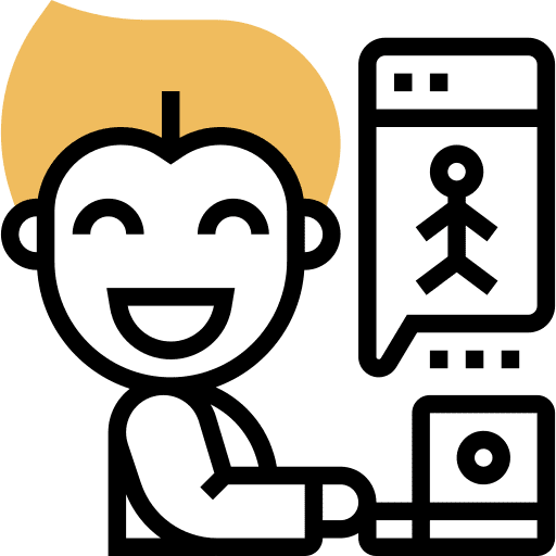 Creator professions and jobs content illustrator icon