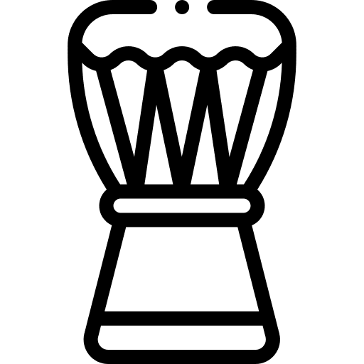 Drum percussion instrument music and multimedia orchestra icon