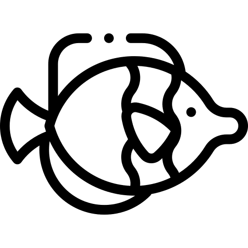 Fish diet animals healthy food icon