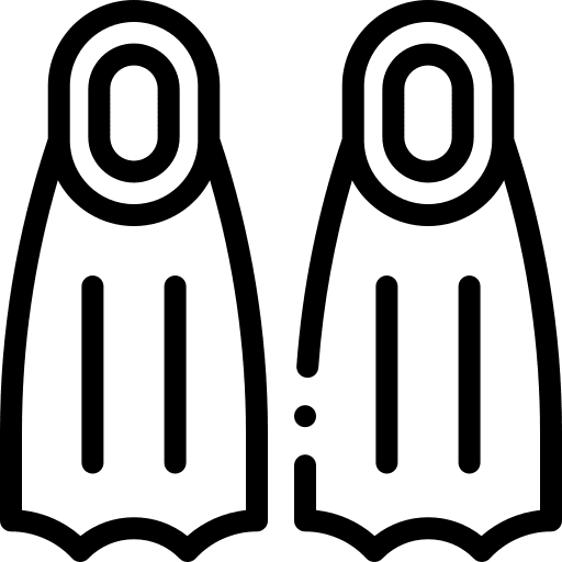 Flippers swim swimming sports and competition icon