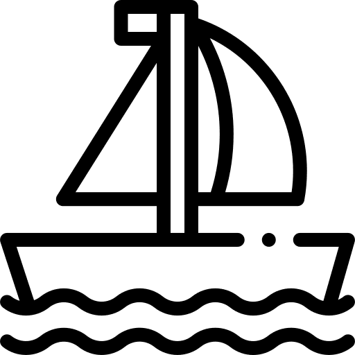 Boat transportation marine yacht icon