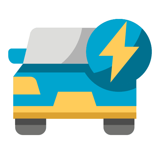 Electric car vehicle eco friendly electric car icon