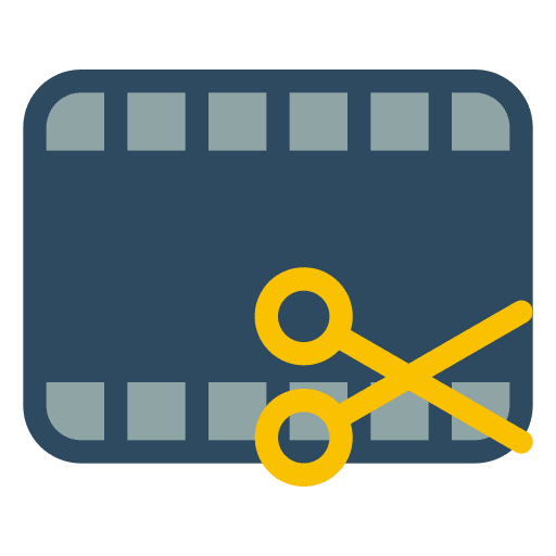 Trim video editing cutting edit tools icon Trim video editing cutting edit tools icon