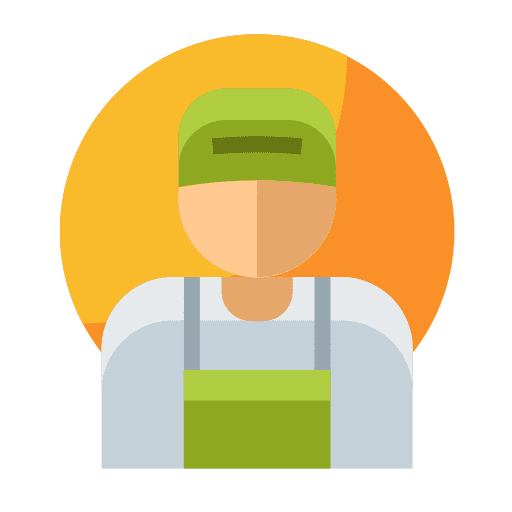 Worker man professions and jobs avatar icon