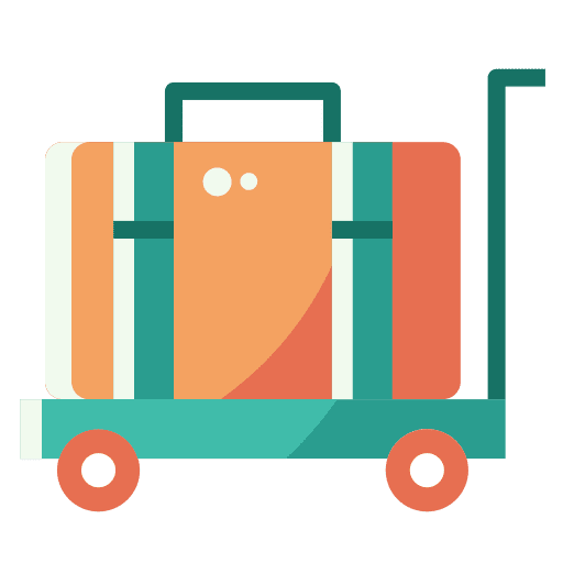 Luggage room hotel travel icon
