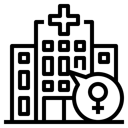 Healthcare feminism hospital gender symbol icon Healthcare feminism hospital gender symbol icon