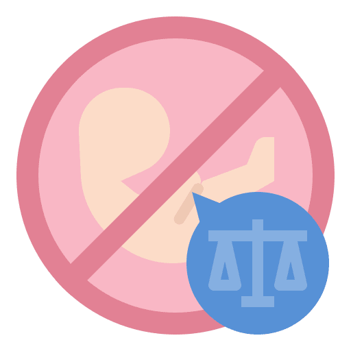 Abortion pregnancy scale justice icon
