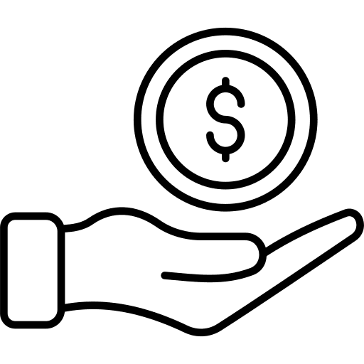 Alms almsgiving business and finance money icon