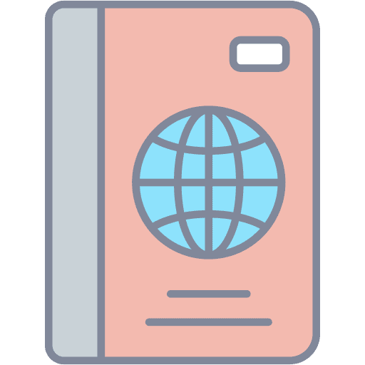 Passport identity pass travel icon Passport identity pass travel icon