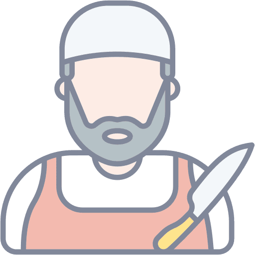 Butcher butcher chef professions and jobs icon Butcher butcher chef professions and jobs icon