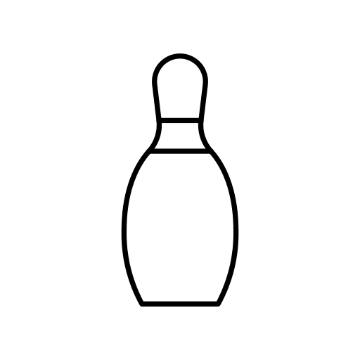 Bowling pin sports and competition game sport icon