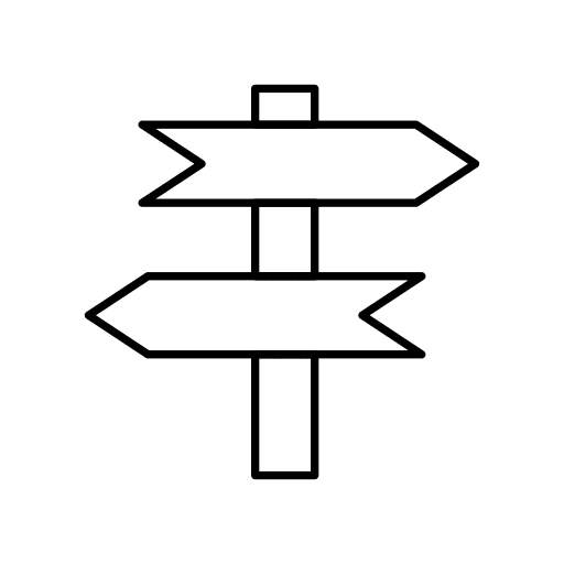 Signpost signaling board signal icon