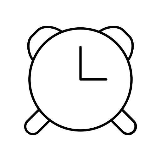 Alarm clock hour alarm clock time and date icon