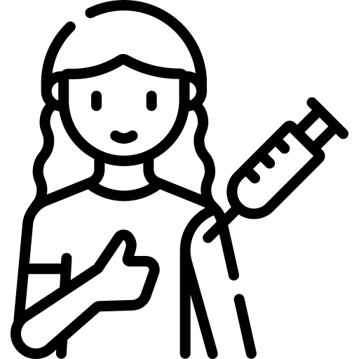 Vaccination arm black hair syringe icon Vaccination arm black hair syringe icon