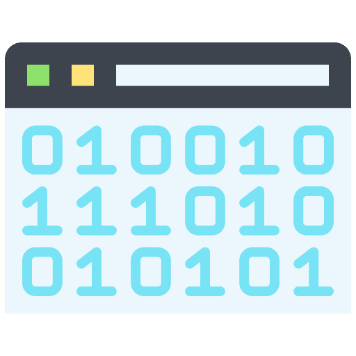 Binary code seo and web laptop digital currency icon Binary code seo and web laptop digital currency icon