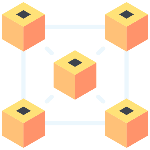 Blockchain blockchain app business and finance method icon