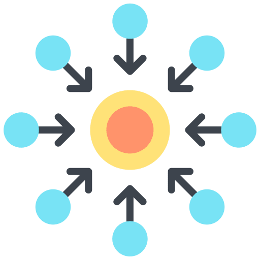 Centralized money cash coin icon