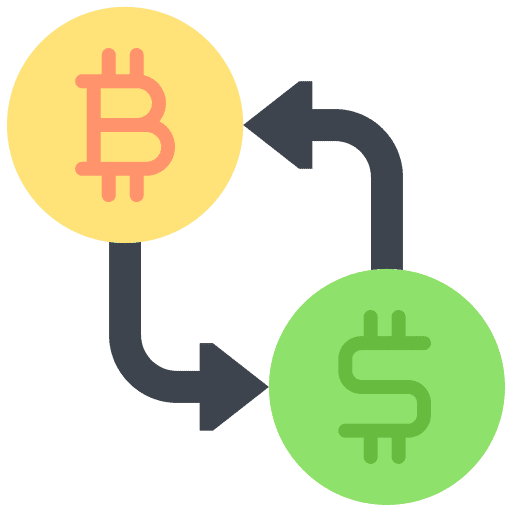 Exchange currency exchange dollar bitcoin icon Exchange currency exchange dollar bitcoin icon