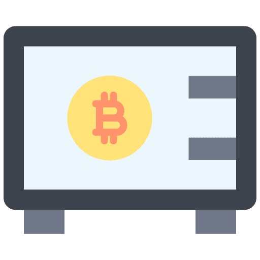 Box business and finance digital currency bitcoin icon Box business and finance digital currency bitcoin icon