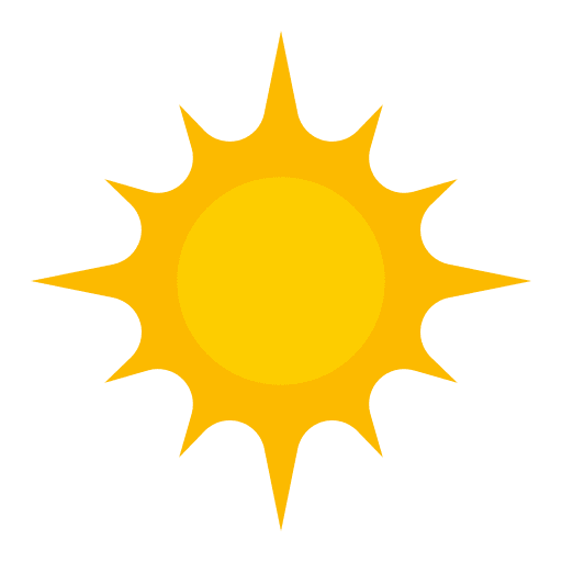 Sun weather summertime warm icon Sun weather summertime warm icon