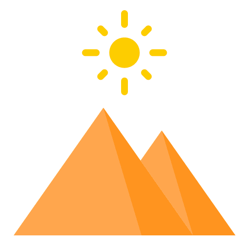 Pyramids landmark desert monuments icon Pyramids landmark desert monuments icon