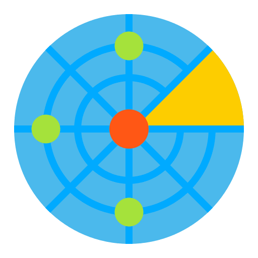 Radar area place position icon Radar area place position icon