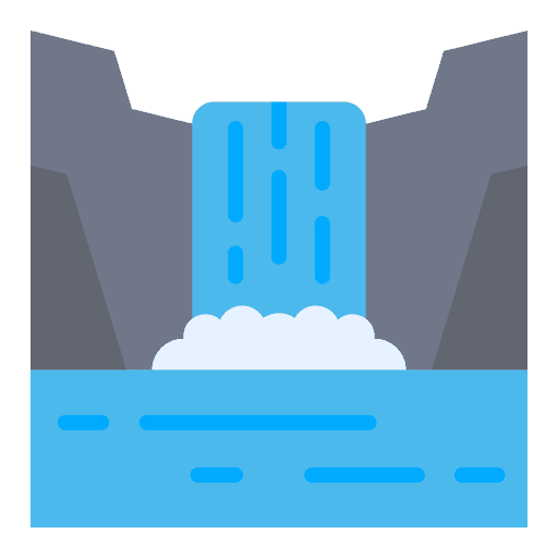 Waterfall river waterfall water icon Waterfall river waterfall water icon