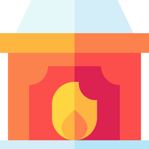 Fireplace warm furniture and household flame icon Fireplace warm furniture and household flame icon