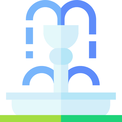 Fountain decoration water garden icon Fountain decoration water garden icon