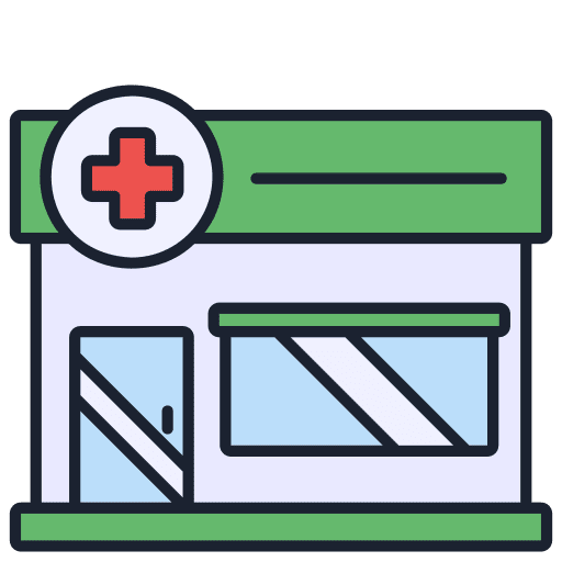 Pharmacy criss cross cross drugstore icon