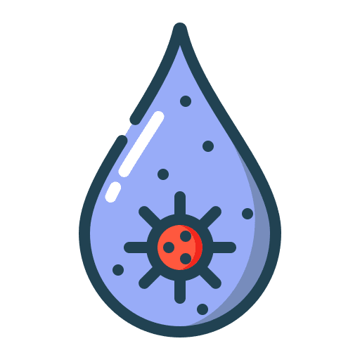 Contaminated water illness virus transmission infection icon