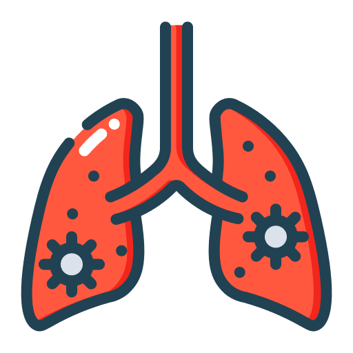 Lungs healthcare and medical disease pneumonia icon