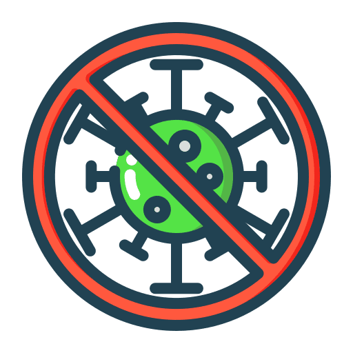 No virus infection antivirus contagious illness icon No virus infection antivirus contagious illness icon