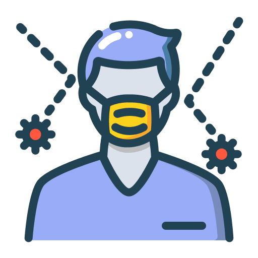 Protection mask symptom ncov disease icon