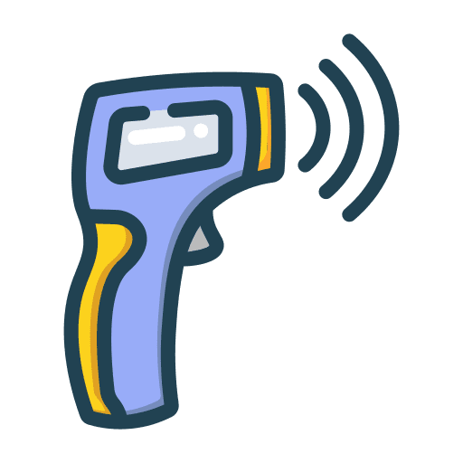 Thermometer gun healthcare and medical thermometer gun covid 19 icon Thermometer gun healthcare and medical thermometer gun covid 19 icon