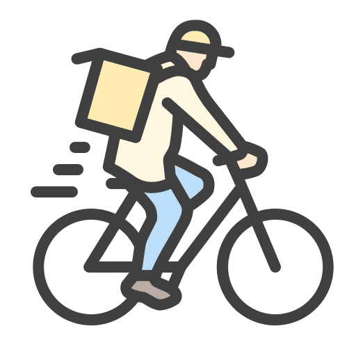 Bicycle delivery shipping shipping and delivery icon