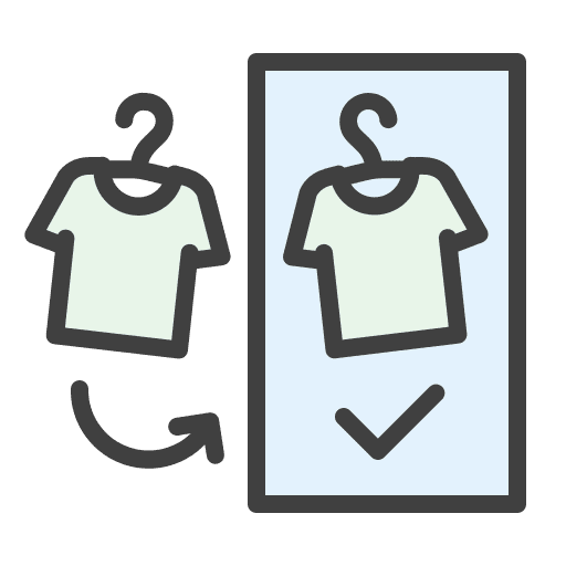 Dressing clothes commerce and shopping dressing icon